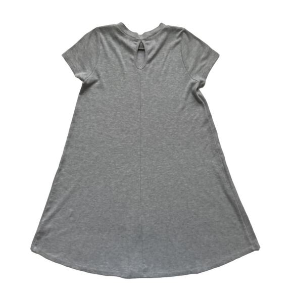 Soprano Gray Ribbed Knit Swing Dress Size 14 - Picture 3 of 5